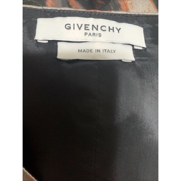 Givenchy Authentic Silk Black Gray Coral Orange Tank Mini Dress 38 Small Italy - Picture 8 of 9